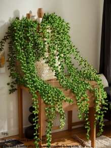 2/1 pieza Planta artificial de suculenta elegante de Chloroplastida - Planta verde realista de lágrimas de amante bifurcadas, enredadera de suculenta de plástico para colgar en la pared, realista, perfecta para decoración de sala de estar, oficina, hogar, jardín, montaje en pared, uso interior/exterior, decoración de escritorio de planta artificial, regalos de cumpleaños, graduación