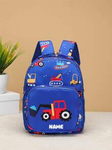 Individueller Schulanfang Einhorn Dinosaurier Mini Rucksack, personalisierter Name oder Feiertagsgruß Muster. Gestalte deinen eigenen Rucksack. Modisch lässig, vielseitig süßer Cartoon Einhorn Dinosaurier Bagger Baustellenfahrzeug Muster Rucksack. Leichter Münzbeutel, perfekt für Teenager für den täglichen Gebrauch, Ausflüge, Reisen und Einkaufen. Druckmusterposition zufällig - Text 2 - Übersicht 31