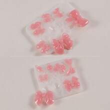 Moule en résine pour accessoires de nœud DIY, boucles d'oreilles à fleurs et nœuds, moule en silicone pour pendentif - Blanc - Voir 5