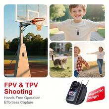 1pc 1080P Thumb Action Camera - Ultra Light 1.26oz (36g) With Magnetic Buckle, 1.47" IPS Touch Screen, 360° Rotatable Lens, Wearable Pocket Recorder With 32GB Card For Travel/Sports/Outdoor Adventures (Black/White) - màu đen - Xem 10