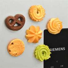 Set de 3 pegatinas de nevera con forma de galleta linda - Resina sólida, perfecta para la decoración del hogar y la oficina, ideal para festivales, fiestas, cumpleaños y bodas