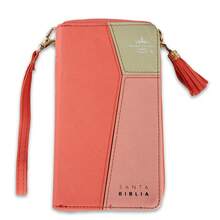 Biblia Chequera RV1960 Imit Piel Coral Y Beige Con Indice - Single Book - View 5