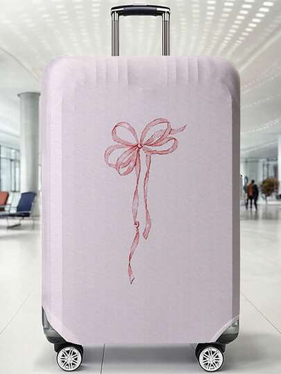 蝴蝶结图案行李箱盖 18-32 英寸灵活行李箱盖，适用于 18-32 英寸行李箱盖防刮保护器行李箱保护器行李箱盖保护罩防尘罩行李箱防尘罩旅行配件返校、学校用品、购物返校书包用于学校学校配件学校用品