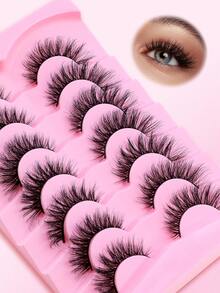 10 Pasang Bulu Mata Palsu Set Lengkap, Bulu Mata Gaya Rusia, Bulu Mata Lengkung D Lembut Mirip Mink, Bulu Mata Panjang Gaya Mata Kucing, Bulu Mata Tebal Alami, Ekstensi Bulu Mata Bervolume, Alat Makeup Penting untuk Perjalanan - Hitam - View 8