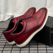 Men's Oxford Shoes Dress Shoes Men's Lightweight Lace-Up Fashion Shoes-20256688 - 紅色-06 - 查看 9