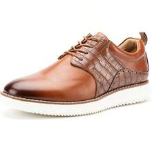 Men's Oxford Shoes Dress Shoes Men's Lightweight Lace-Up Fashion Shoes-20256688 - 棕色-06 - 查看 1