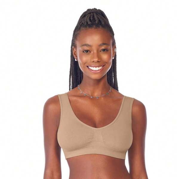 Sutiã Top Zee Rucci Sem Bojo Alças larga Microfibra  Simples    Nenhum    Casual-Confortável