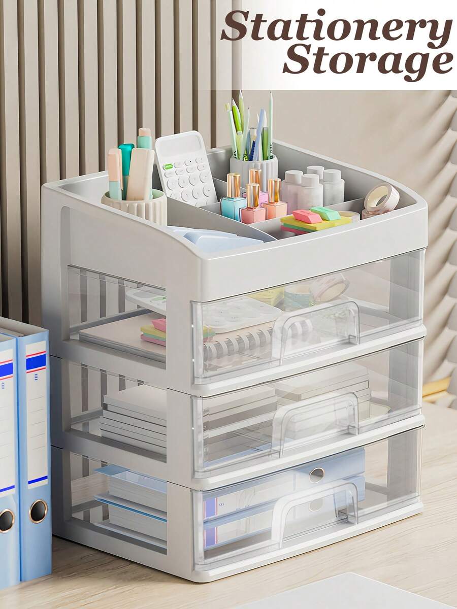 Makeup Organizer, Make Up Storage Drawers, Plastic Bathroom Counter Organizer Clear Makeup Organizers For Vanity, Great For Kitchen Cabinets, Bathroom, Home Organization And Storage, Easy Storage For Lipstick, Medicine, Nail Supplies, Dorm Room Essentials, Cabinet Drawers Bins, Makeup Storage Countertop For Bedroom, Living Room, Bathroom, Back To School, Drawer Organizer Bathroom Organizer, Bathroom Storage Dresser Organizer Hair Accessories Organizer Sunglasses Organizer Jewelry Box Vanity Organiser Vanity Accessories Perfume Organizer Nail Stickers Storage Bathroom Accessories School Essentials Travel Essentials College Organization And Storage Bathroom Decor Room Decor - 白色 - 查看 1