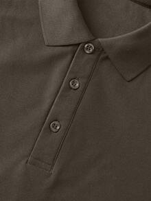 Men's Solid Color Short Sleeve Casual/Business Polo Shirt - Dark Green - View 7