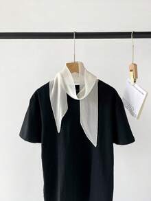 1 优雅女士多色 Finale 轻质云纱毛巾小长围巾，轻质涤纶女士颈饰，面料柔软，情人节礼物多用途头巾、披肩头巾、沙滩巾、发饰头巾、发带、头饰，非常适合装扮您！ - 多色壓軸 - 查看 8