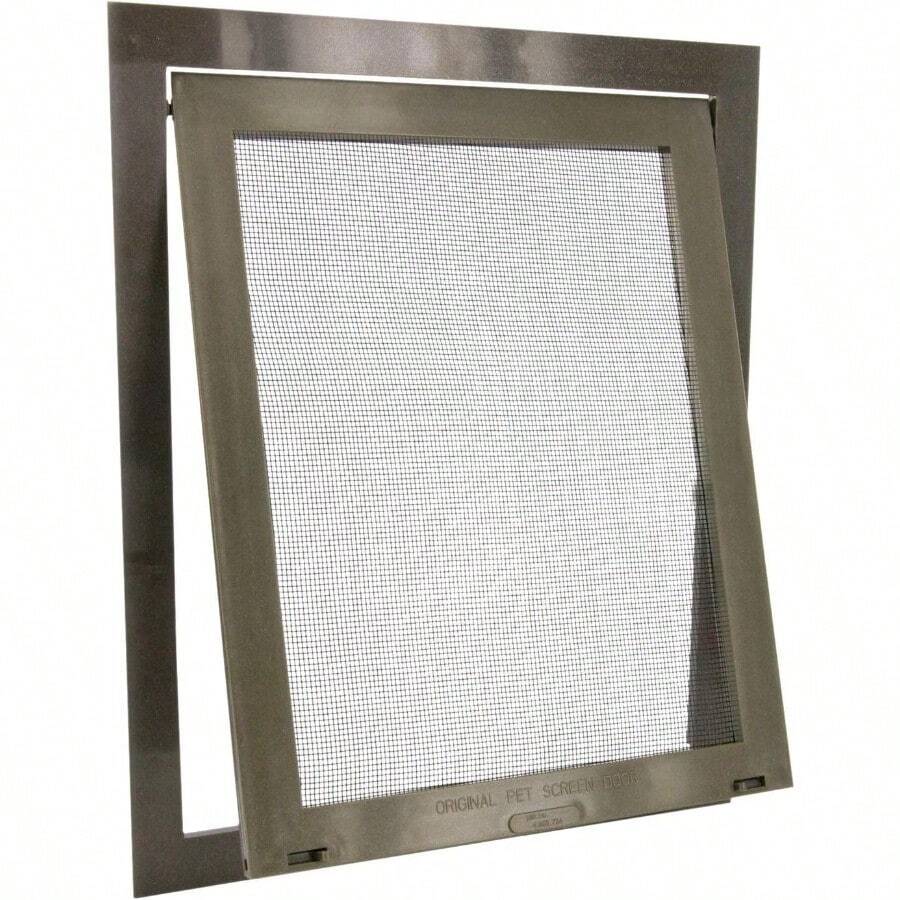 New PetSafe Cat Door For Screen Door Size Small For Small Dogs And Cats Up To 30 Lb Use In Screen Doors Window Screens And Porch Screens - Brown - View 1