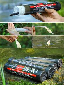 SOUGAYILANG 1pc 5m/196.85in Water-Soluble PVA Mesh Netting Roll - Dissolvable Carp Fishing Bait Bag Material For Particle/Pellet Wrapping (18/24/37/44mm) | Hair Rigs