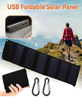 6pcs 30W Monocrystalline Solar Panel, Portable Outdoor Foldable Solar Charger, Folding Compact 6pcs Solar Panel