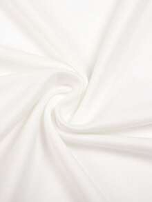 Camiseta casual de manga corta con cuello redondo con gráfico de letra y rosa para hombres - Blanco - Ver 4