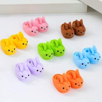 Färgglad kanintoffeldekor, Enfärgade kanintoffeltillbehör, Kreativ DIY-hängande ornament, Nyckelring, Påskfestdekoration, DIY-dekorationstillbehör, Miniprydnad för skrivbord och bil, DIY-dekoration för dockhus, Högtidspresent, Julklapp, Halloweenpresent, Födelsedagspresent, Påskpresent, Ramadanpresent