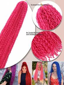 长款波浪卷曲微型ZIZI盒式辫子，扭曲高端合成钩编波浪微型非洲小3S盒式辫子，适合女性和女孩 - 彩色 - 查看 6