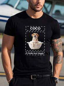 定制个性化男士 T 恤，添加您自己的文字/图片（徽章图案/公司徽标/家庭照片/自拍），设计您自己的个性化印花上衣。礼物，快乐，并定制专属 T 恤。