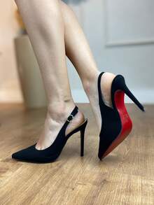 Women's Open Toe Pumps With 11cm Heel Angela Galvão 2 - Black Nubuck - View 8