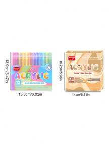 12/24/48/60/72/120/168/200 色专业艺术家笔套装 - 双刷艺术马克笔、柔性画笔和细尖素描 168 色软尖免按压绘画涂鸦覆盖笔直液体丙烯酸马克笔适用于石头、玻璃、陶瓷、复活节彩蛋、金属、木材、防水送给家人和朋友的绝佳礼物！