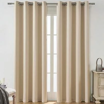 2pcs Blackout Curtains - Indoor Window Curtains With Grommets, Thermal/Noise Insulated/Privacy Protecting, Suitable For Bedroom, Living Room, Patio Doors