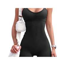 Womens Seamless Spaghetti Strap Leisure Yoga Workout Gym Leggings Padded Bra Jumpsuit Women's Yoga Ribbed One Piece Tank Tops Romper Sleeveless Exercise Jumpsuit Women Yoga One Piece Short Women Summer Shorts Women Sport Shorts Women Summer Dresses Summer Clothes Valentine's Day Outfit, Valentine's Day Clothes, Valentine's Day Wear, Valentine's Day Dress, Valentine's Day Top, Valentine's Day Bottom, Valentine's Day Set Valentine's Day Outfit Valentine's Day Dress Valentine's Day Couple Outfits Valentine's Day Matching Outfits Valentine's Day Dress For Women - 黑色 - 查看 9
