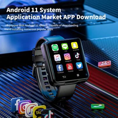  LOKMAT APPLLP 2 MAX Smartwatch 2.64-Inch Screen, Detachable Mini Phone, SIM Card Can Be Inserted, Independent Call, WiFi Internet Access, Free Download Of Third-Party Applications, Android System 11, MTK Motherboard