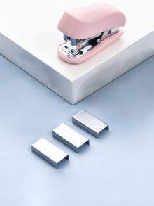 1 件迷你订书机套装，三合一骑马钉订书机和起钉器（容量：830 个订书钉），26/6 标准，返校，办公室学校用品 - 彩色 - 查看 8