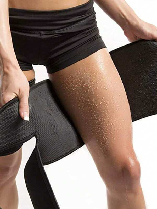 Adjustable Hot Sweat Thigh Slimming Wrap, Leg Muscle Support Brace For Basketball, Running, Outdoor Activities, Made Of Diving Material