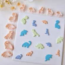 5 件/套恐龙形状聚合物粘土切割器，用于耳环和珠宝制作，霸王龙图案粘土切割模具，用于手工吊坠和项链，雷龙粘土工艺工具 - Animal - 查看 5