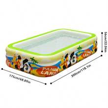 1 件套充气游泳池，超大可折叠便携式加厚 PVC 泳池，超大夏季泳池，适合炎热天气户外使用，沙滩必需品，沙滩配件，泳池浮板