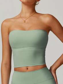 MASKERT 女士杯型露肩背心，透气运动瑜伽服，运动背心，舒适居家通勤背心