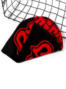 1pc Men's Spider Web Knit Beanie Hat, Casual Versatile Streetwear Y2K Style, Warm Outdoor Sports Cycling Climbing Skiing Ear Warmer Visorless Cap Men Women Clothing Winter - Spiderweb Knit Hat - View 4