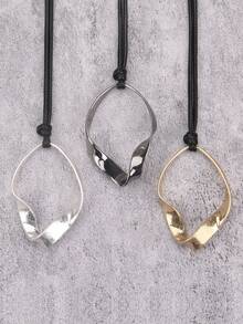 1pc Vintage Zinc Alloy Circle Charm Necklace For Men For Daily Decoration