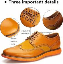 Men's Oxford Shoes Dress Shoes Men's Lightweight Lace-Up Fashion Shoes-20256688 - 棕色-01 - 查看 3