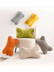 1 件符合人体工程学的腰部支撑枕，柔软的三角形骨头设计，厚沙发垫，适用于办公椅和家居装饰，舒适的背部支撑，可拆卸可洗枕套，多用途枕头 | 休闲风格 | 涤纶，腰部支撑枕 - 杏色 - 查看 6