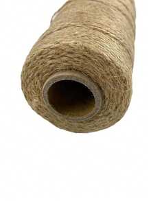 1/2/3 件 2 毫米 100 米天然黄麻绳丝带蝴蝶结工艺品 DIY 婚礼礼品包装园艺黄麻绳缝纫派对手工装饰配件 - 黃麻色 - 查看 7