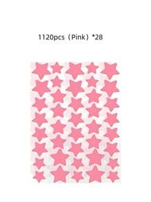 1120/840/560/280 Pcs Star Stickers, Back To School,Halloween & Christmas Decoration Stickers, Colorful Five-Pointed Star Stickers For Party, Holiday Photo Decoration, Face Decor Stickers (1 Sheet Per Color), For Decoration Only (Not For Makeup)2000/1400/160/80/40