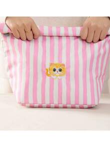 1 pieza Bolsa con volantes para lonchera, bolso térmico aislado para lonchera, bolsa portátil para la escuela, el trabajo, el desayuno y el almuerzo