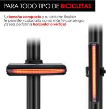 LED Bike Light Super Bright Rear Lights USB Rechargeable For Cycling Scooters Skateboards Waterproof - 紅色 - 查看 4