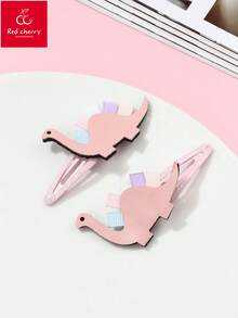 2 chiếc kẹp tóc hình khủng long, thích hợp để trang trí kiểu tóc hàng ngày cho bé gái. - khủng long - Xem 8