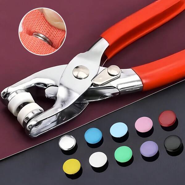50pcs/Set Colored Hollow And Solid Snap Buttons, Stainless Steel Material, Suitable For Coats, Sweaters, Jackets, Dresses, Bags, Shirts, Clothing Accessories, DIY And Craft Sewing Supplies