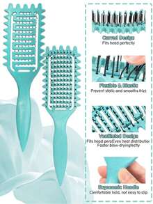 Curl Defining Brush For Wet Hair – Detangling And Styling Comb For Curly Or Straight Hair, Suitable For Men And Women To Shape And Define Curls Or Smooth Straight Hair, Reduce Hair Pulling And Curl Separation, Ideal For Wet Natural Hair, Not Recommended For Dry Wigs, Hair Brush And Comb Tool For Daily Styling, Salon Use And Travel Essentials,Travel Essentials,Travel Essential,Hairstyle,Hairdressing,Hair Brush,Slick Back Brush,Styling Brush,Curly Hair Brush,Edge Brush,Hair Comb,Brush Hair,Hair Brush Set,Comb Hair,Comb For Curls,Detangling Brush,Hair Brush For Women,Hair,Travel,Hair Products,Hair Tools,Hair Stuff,Barber,Barber Accessories,Barbershop,Hairdressing Equipment - Multicolor - View 5