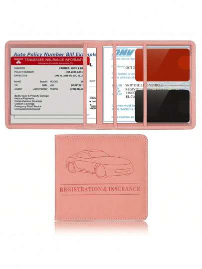 Car Registration And Insurance Holder, Glove Box Organizer, Auto Truck Document Wallet Travel Essential For Holiday Vacation Passport Cover Passport Holder For Women