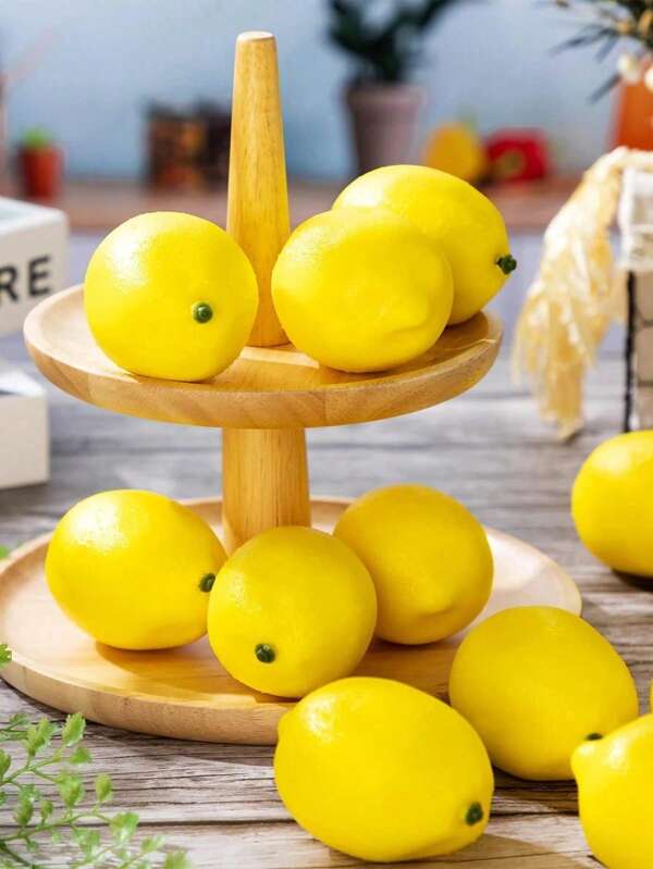 Yellow Artificial Lemon Fake Fruit, Lemon Simulation, Suitable For Home Kitchen, Wedding Party Photography Props Decoration, Applicable To Dorms, Offices, Parties, Festivals, Weddings, Homes, Hotels, Restaurants, Living Rooms, Bedrooms, Kitchens, Gardens, All Seasons, Green Decor, Easter, Mother's Day, Chinese New Year Decor, Home Decor