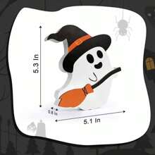 3/4 pièces Décorations d'Halloween mignonnes pour l'intérieur - Décoration d'Halloween/Décoration de fantôme, Panneaux fantômes en bois d'Halloween pour table, bureau, étagère à étages, cheminée - Décorations fantômes d'Halloween effrayantes