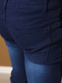 Men's Basic Jeans With Elastane And Pockets Direct From The Factory - 深色水洗藍 - 查看 6
