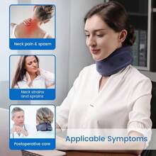 VELPEAU Neck Brace For Neck Pain And Support - Soft Cervical Collar For Sleeping In Bed, Snoozing, Sleeping Upright, Anti-Snoring, Sleep Apnea For Women &Amp; Men (Blue, Comfort Version, Medium: 115-14"_3″) - X-Lớn (Gói 1) - Xem 4