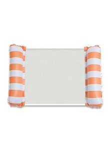 1 件网状充气泳池吊床 - 条纹成人躺椅，适合度假、聚会和放松，有粉色、黄色、白色、绿色、蓝色可选，户外吊床，海滩和泳池必备，非常适合拍照 - 彩色 - 查看 12