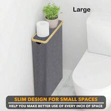 1pc Toilet Paper Storage Basket With Lid, Toilet Paper Organizer For Bathroom, Bamboo Toilet Paper Storage Holder Stand Free Standing With Handle, Enclosed Toilet Paper Tissue Storage Bin Container Bathroom Decor Summer