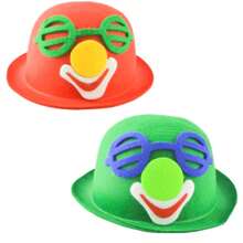 Halloween Party Celebration Performance Clown Hat, Masquerade Ball Costume Fancy Dress Prop, Comical Tall Hat